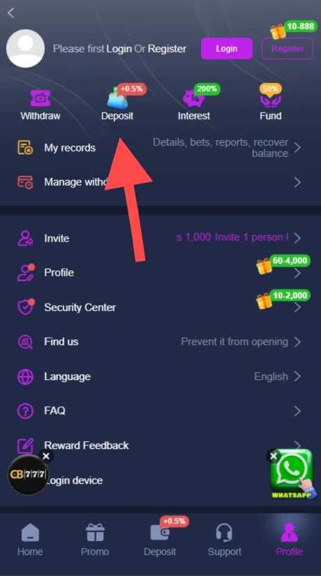 S98 Game Deposit